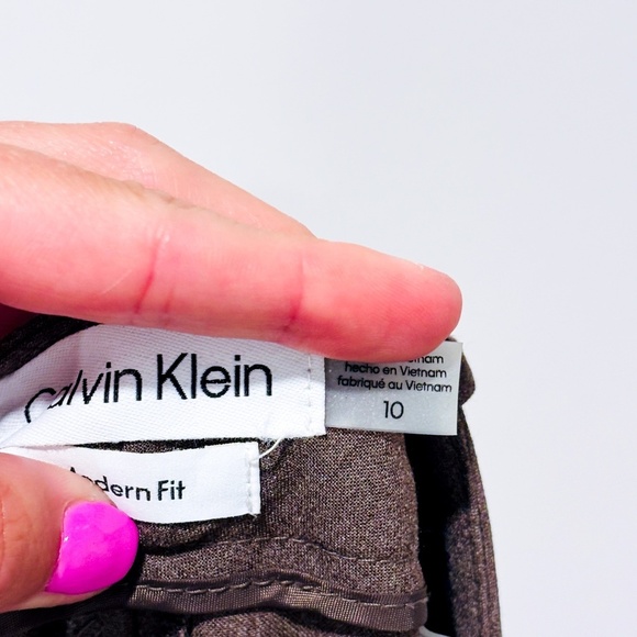 CALVIN KLEIN Brown wide leg pants | Tailored office essential | Size 10 * - Picture 5 of 10